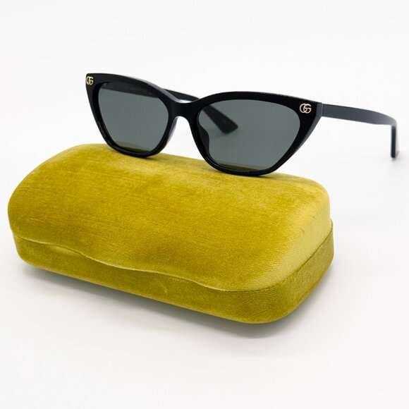 NEW GUCCI GG1815S 001 CAT EYE BLACK WOMEN SUNGLASSES GUCCI - Picture 3 of 11